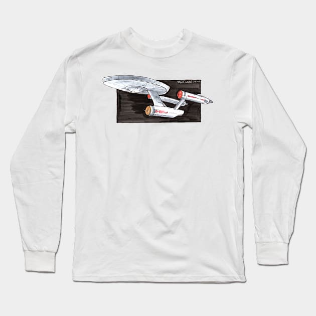 Starship Long Sleeve T-Shirt by Dustin Resch